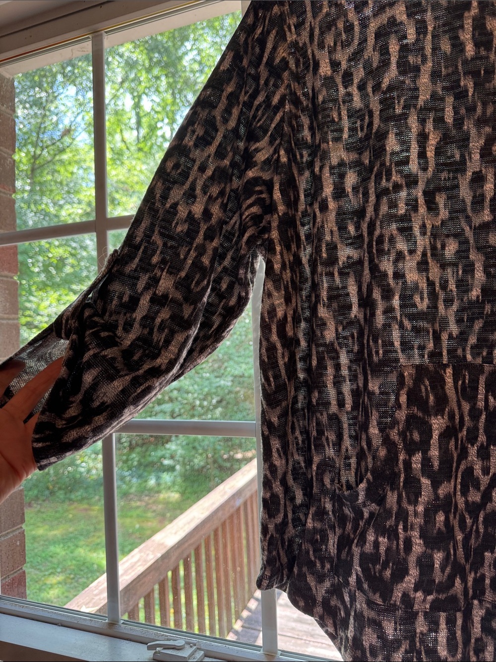 Ruby Rd. Black & Cream Leopard Knit Tunic - Picture 4 of 8
